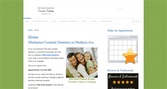 Desktop Screenshot of manhattancosmeticdentistdds.com