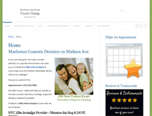 Tablet Screenshot of manhattancosmeticdentistdds.com